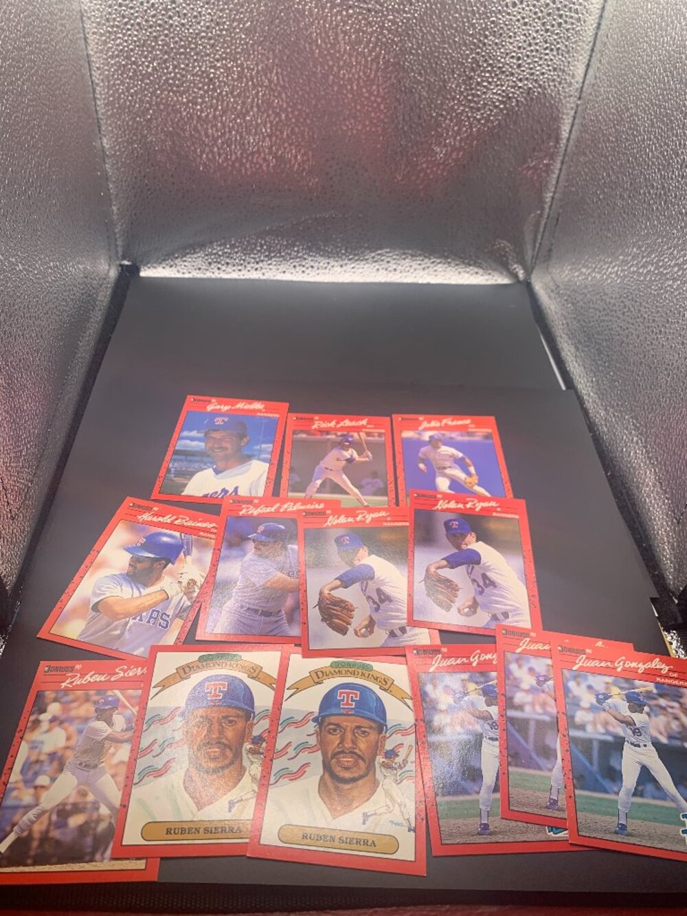 13ct 1990 Donruss Texas Rangers Misc Baseball Trading Cards NRMT